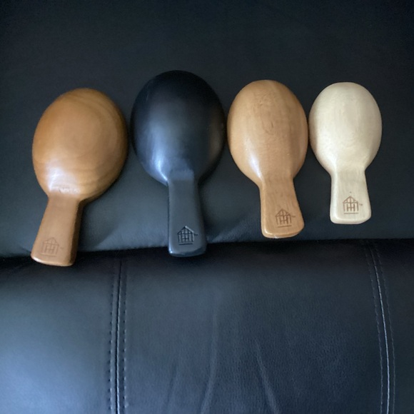Wooden Serving Spoons Set - Brown ,black andTan, Multi purpose - Picture 4 of 6